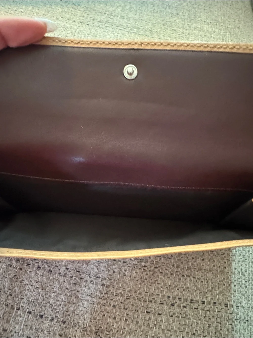 Coach Saddle Brown Leather Fold Wallet